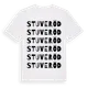 White t-shirt med Stuveröd ordlek t-shirt