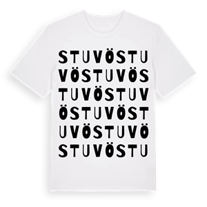 Stuvö ordlek t-shirt – ekologisk bomull t-shirt från Pinshirt