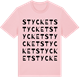 Pink Cotton t-shirt med Stycket ordlek t-shirt