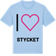 Blue Soul t-shirt med Jag älskar Stycket t-shirt stort tryck