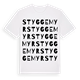 White t-shirt med Styggemyr ordlek t-shirt