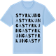 Blue Soul t-shirt med Styrkunga ordlek t-shirt