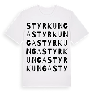 Styrkunga ordlek t-shirt – ekologisk bomull t-shirt från Pinshirt