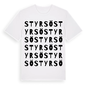 Styrsö ordlek t-shirt – ekologisk bomull t-shirt från Pinshirt