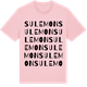 Pink Cotton t-shirt med Sulemon ordlek t-shirt