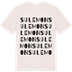 Vintage White t-shirt med Sulemon ordlek t-shirt