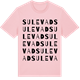 Pink Cotton t-shirt med Sulevad ordlek t-shirt