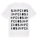 White t-shirt med Sumpebo ordlek t-shirt