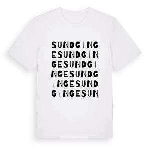 Sundginge ordlek t-shirt – ekologisk bomull t-shirt från PinShirt