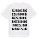 White t-shirt med Sundginge ordlek t-shirt