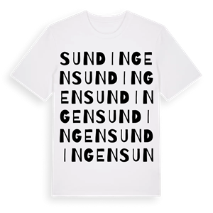 Sundingen ordlek t-shirt – ekologisk bomull t-shirt från Pinshirt