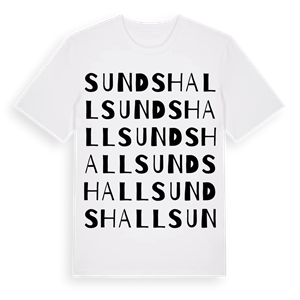 Sunds hall ordlek t-shirt – ekologisk bomull t-shirt från Pinshirt
