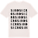 Vintage White t-shirt med Sundsberg ordlek t-shirt