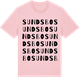 Pink Cotton t-shirt med Sundsbo ordlek t-shirt