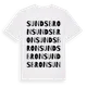 White t-shirt med Sundsbron ordlek t-shirt