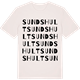 Vintage White t-shirt med Sundshult ordlek t-shirt