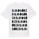 White t-shirt med Sundsören ordlek t-shirt