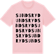 Pink Cotton t-shirt med Sundsryd ordlek t-shirt