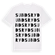White t-shirt med Sundsryd ordlek t-shirt
