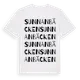 White t-shirt med Sunnanbäcken ordlek t-shirt
