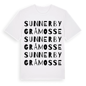 Sunnerby Gråmosse ordlek t-shirt – ekologisk bomull t-shirt från Pinshirt