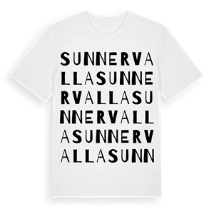 Sunnervalla ordlek t-shirt – ekologisk bomull t-shirt från Pinshirt