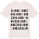 Vintage White t-shirt med Sunningen ordlek t-shirt