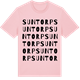 Pink Cotton t-shirt med Suntorp ordlek t-shirt