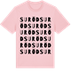 Pink Cotton t-shirt med Suröd ordlek t-shirt