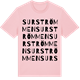 Pink Cotton t-shirt med Surströmmen ordlek t-shirt