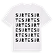White t-shirt med Surte ordlek t-shirt