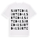 White t-shirt med Surtedal ordlek t-shirt