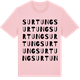 Pink Cotton t-shirt med Surtung ordlek t-shirt