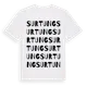 White t-shirt med Surtung ordlek t-shirt