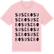 Pink Cotton t-shirt med Susebo ordlek t-shirt