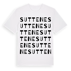 Suttene ordlek t-shirt – ekologisk bomull t-shirt från Pinshirt