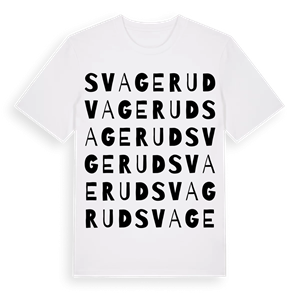 Svagerud ordlek t-shirt – ekologisk bomull t-shirt från Pinshirt