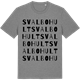 Mid Heather Gray t-shirt med Svalbohult ordlek t-shirt