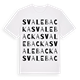 White t-shirt med Svalebacka ordlek t-shirt