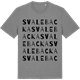 Mid Heather Gray t-shirt med Svalebacka ordlek t-shirt