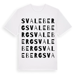 Svaleberg ordlek t-shirt – ekologisk bomull t-shirt från Pinshirt
