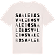 Vintage White t-shirt med Svalebo ordlek t-shirt