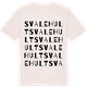 Vintage White t-shirt med Svalehult ordlek t-shirt