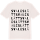 Vintage White t-shirt med Svaleslätt ordlek t-shirt