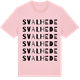 Pink Cotton t-shirt med Svalhede ordlek t-shirt