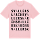 Pink Cotton t-shirt med Svallerskären ordlek t-shirt