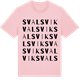 Pink Cotton t-shirt med Svalsvik ordlek t-shirt