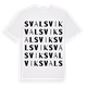White t-shirt med Svalsvik ordlek t-shirt
