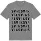 Mid Heather Gray t-shirt med Svalsvik ordlek t-shirt