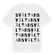 White t-shirt med Svältan ordlek t-shirt